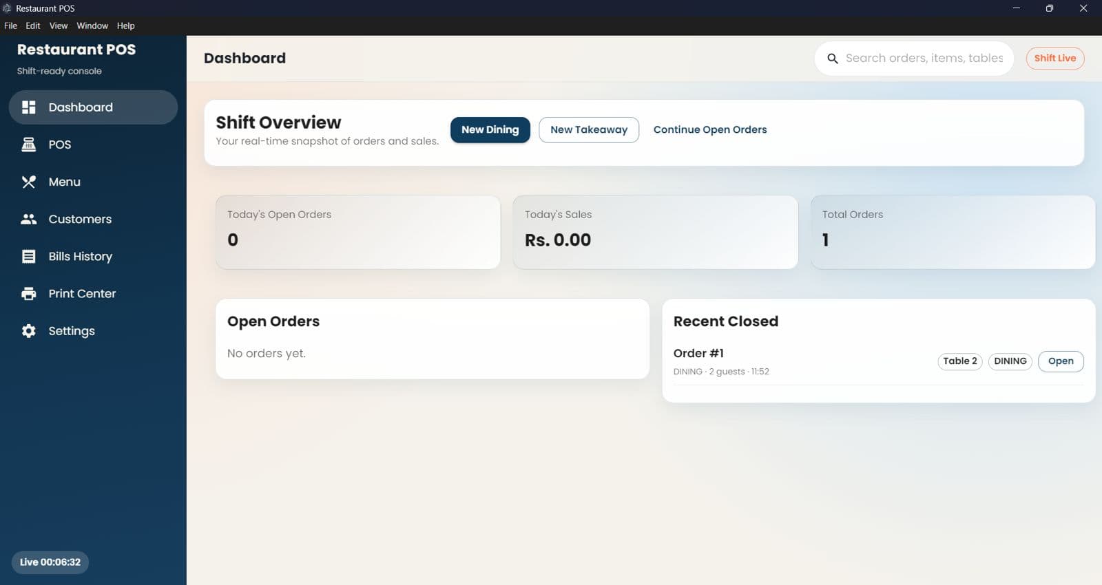 Restaurant POS System